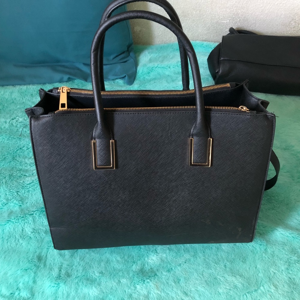 Black Bag Purse Book Bag